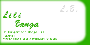 lili banga business card